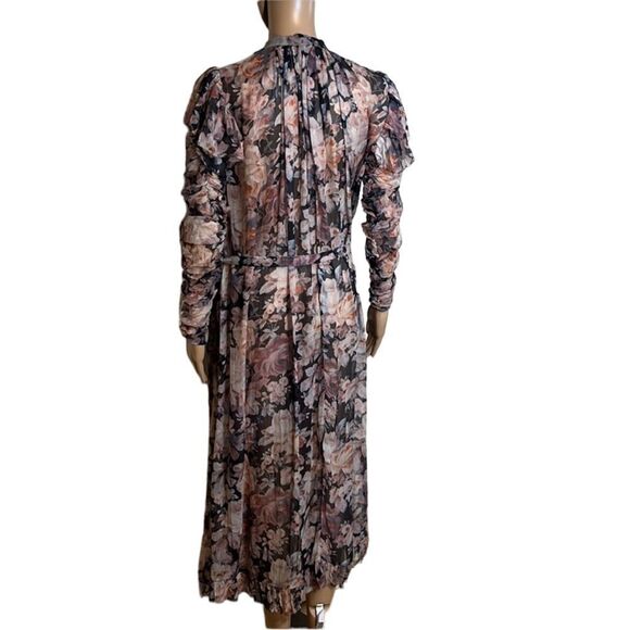Zimmerman Tempest Frolic High-Neck Floral Silk Maxi Dress - Picture 6 of 10